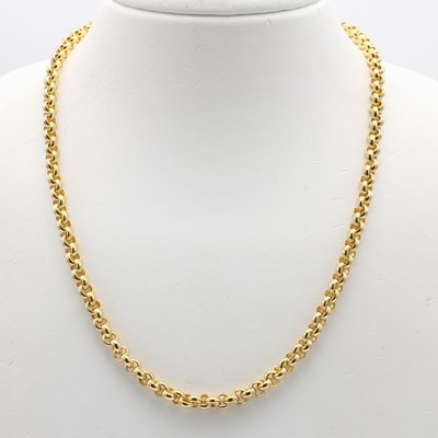 Image Massive Erbskette, GG 750/000, B. ca. 5 mm, Karabinerschl., L. ca. 45 cm, Handarbeit aus ...