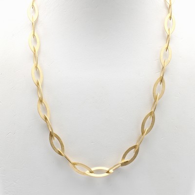 Image Collier, GG 750/000, mattierte navetteförm. Glieder, Schließe integriert, massive ...