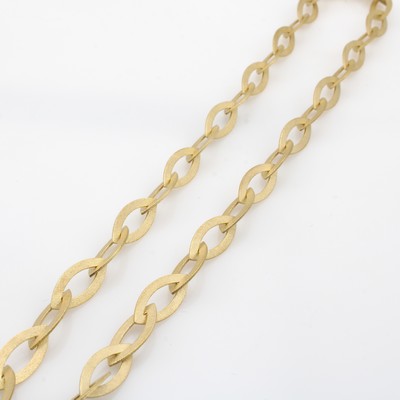 27095036a - Collier, GG 750/000, mattierte navetteförm. Glieder, Schließe integriert, massive ...