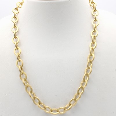 Image Collier, GG 750/000, runde scheibenförm. Glieder mattiert, integriertes ...