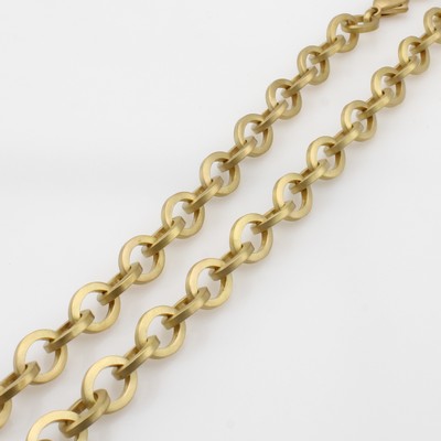 27095068a - Collier, GG 750/000, runde scheibenförm. Glieder mattiert, integriertes ...