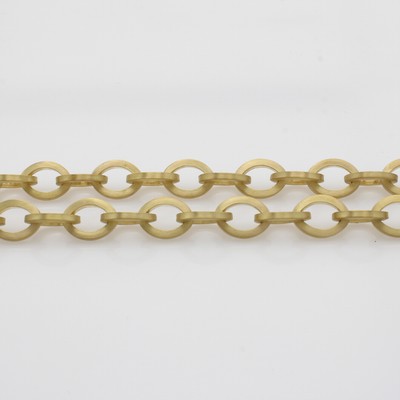 27095068b - Collier, GG 750/000, runde scheibenförm. Glieder mattiert, integriertes ...