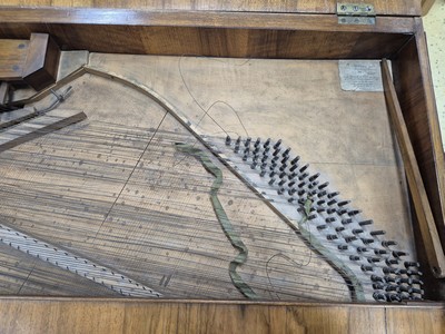 27095427h - Süddeutsches Tafelklavier, wohl Christian Gaiser, Rastatt, um 1818, Nussbaum furnierter ...