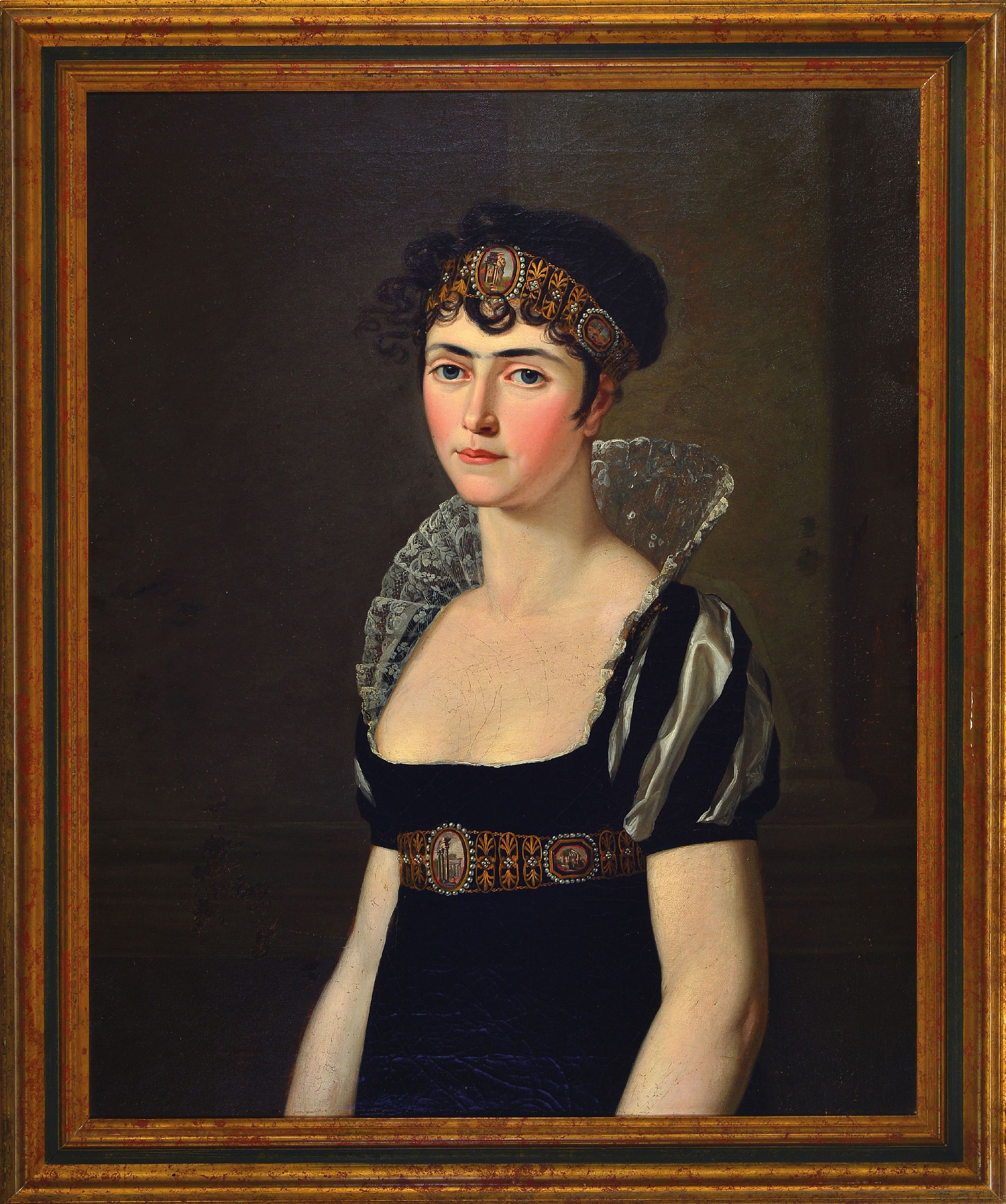 Detail l: Paar Porträts, Maximilian I von Bayern und Karoline von Baden, Königin von Bayern, erster König und erste Königin des 1806 proklamierten ...