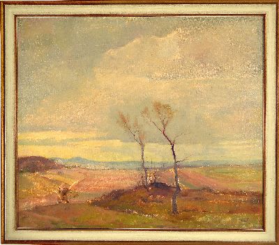 27096145k - Walter Strich-Chapell, 1877 Stuttgart - 1960, weite Landschaft mit Bäumen im ...