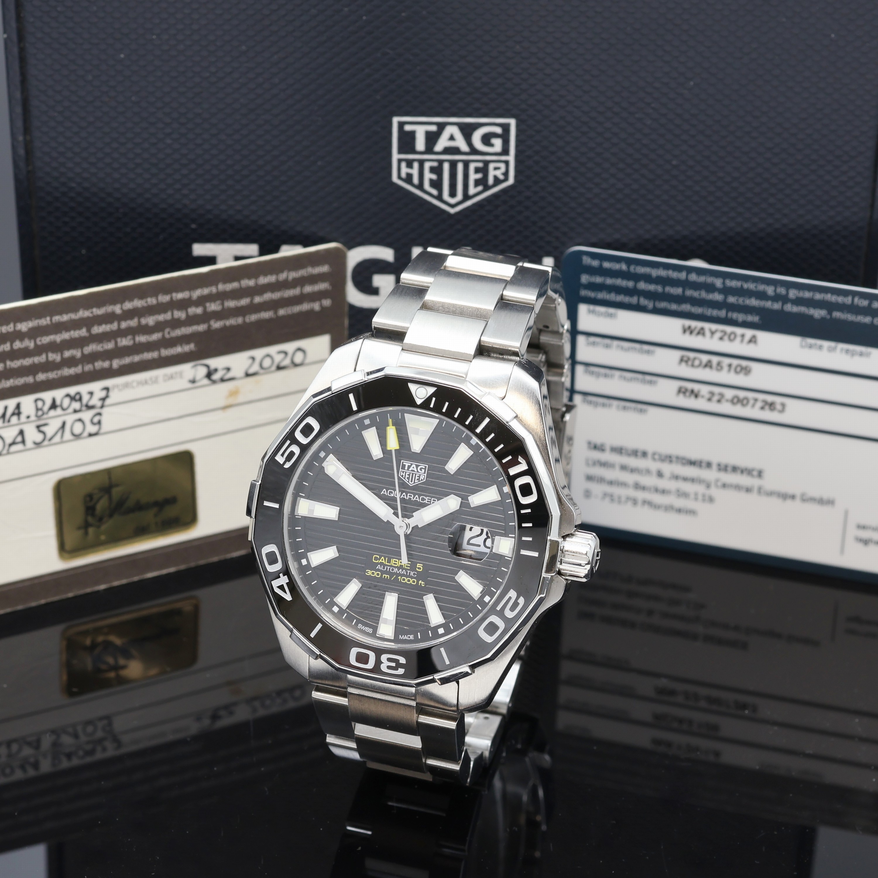 Image 27096209 - TAG HEUER Aquaracer Calibre 5 Herrenarmbanduhr Referenz WAY201A, Automatik, ...