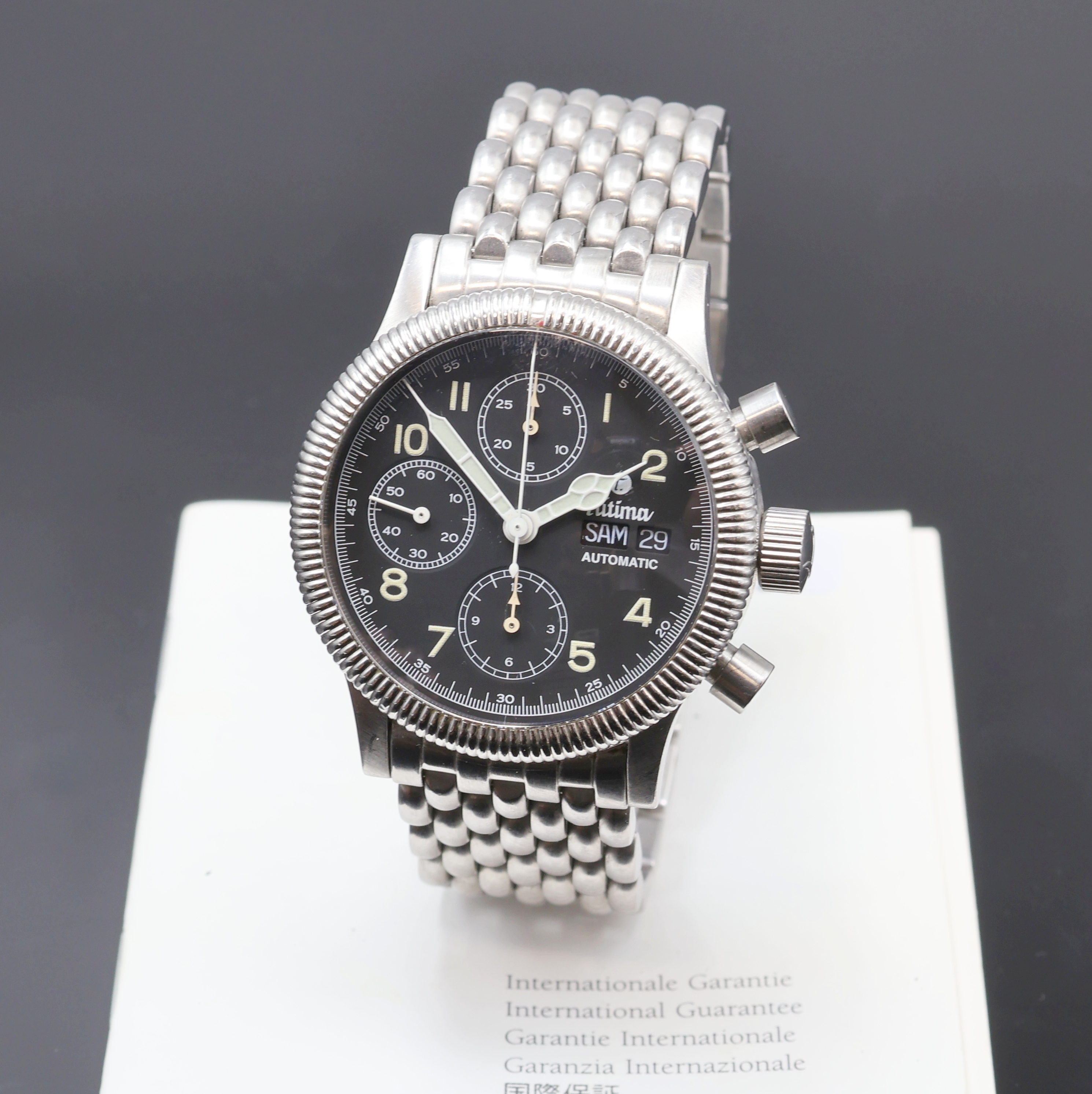 Image 27096233 - TUTIMA Herrenarmbanduhr Fliegerchronograph F2 in Edelstahl Referenz 780, Automatik, ...