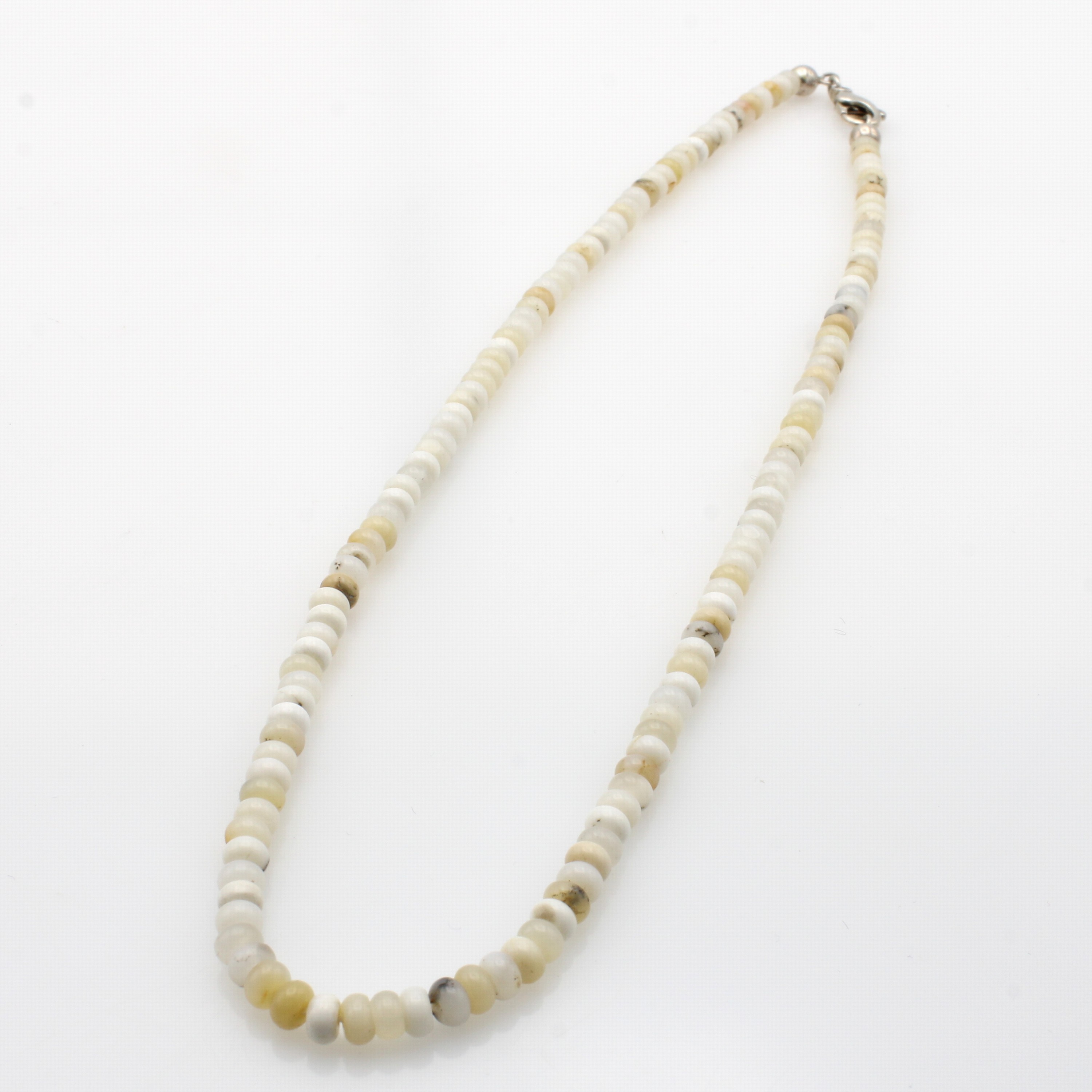 Image 27096236 - Opalkette, Schließe 925er Silber, multi- colorfarb. Opalrondelle, Maße ca. 4 mm, ...