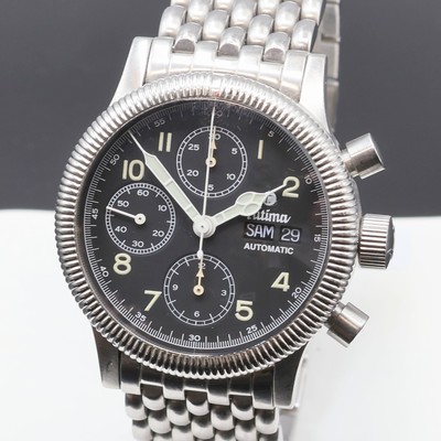 27096233a - TUTIMA Herrenarmbanduhr Fliegerchronograph F2 in Edelstahl Referenz 780, Automatik, ...