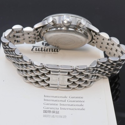 27096233b - TUTIMA Herrenarmbanduhr Fliegerchronograph F2 in Edelstahl Referenz 780, Automatik, ...