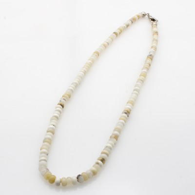 Image Opalkette, Schließe 925er Silber, multi- colorfarb. Opalrondelle, Maße ca. 4 mm, ...