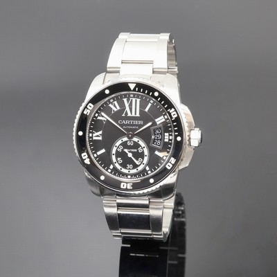 Image CARTIER Armbanduhr Calibre de Cartier Diver Referenz 3729, Automatik, Schweiz um 2016, ...