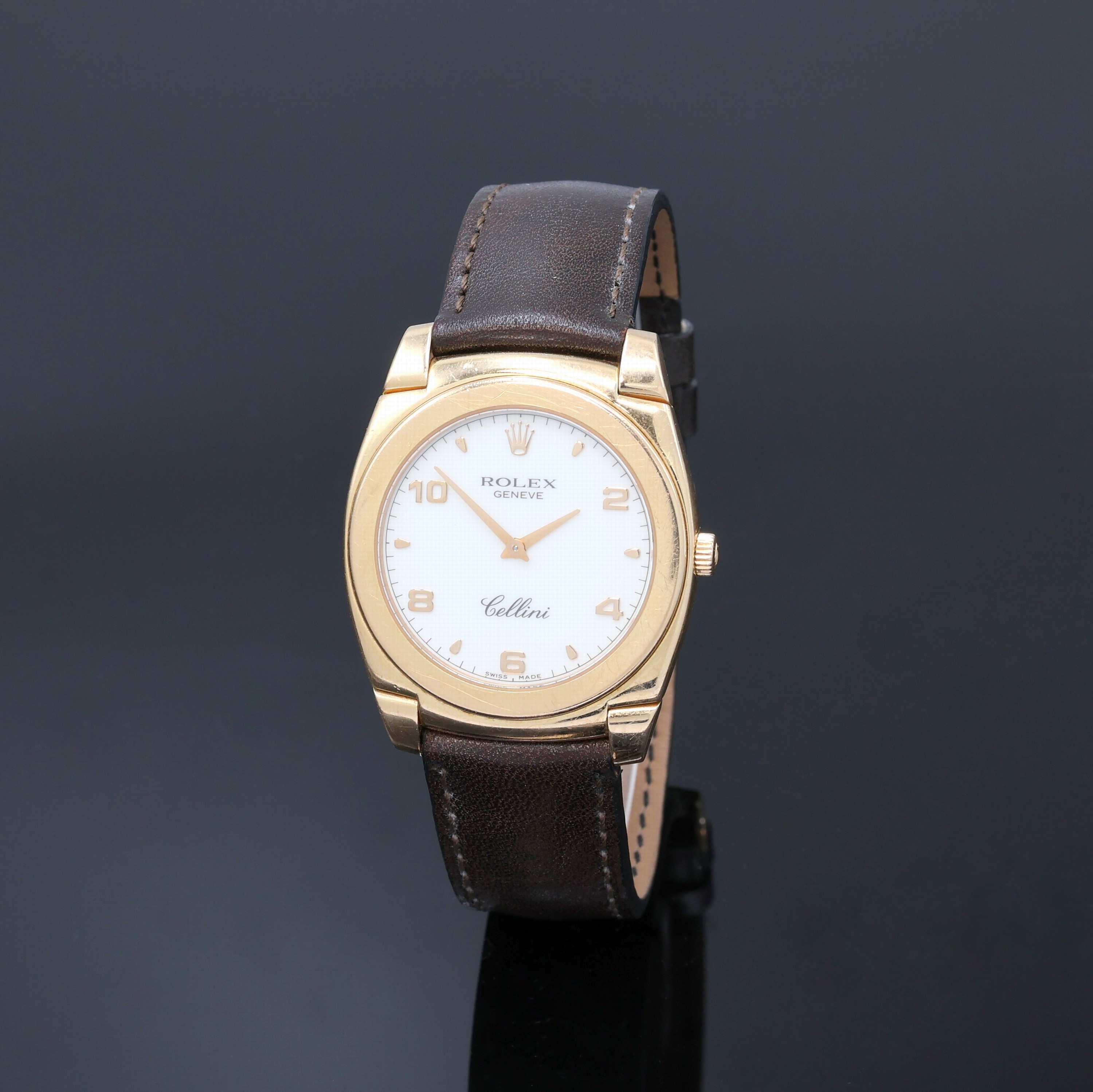 Image 27096886 - ROLEX Cellini Herrenarmbanduhr ´Cestello´ in RG 750/000 Referenz 5330, Handaufzug, ...