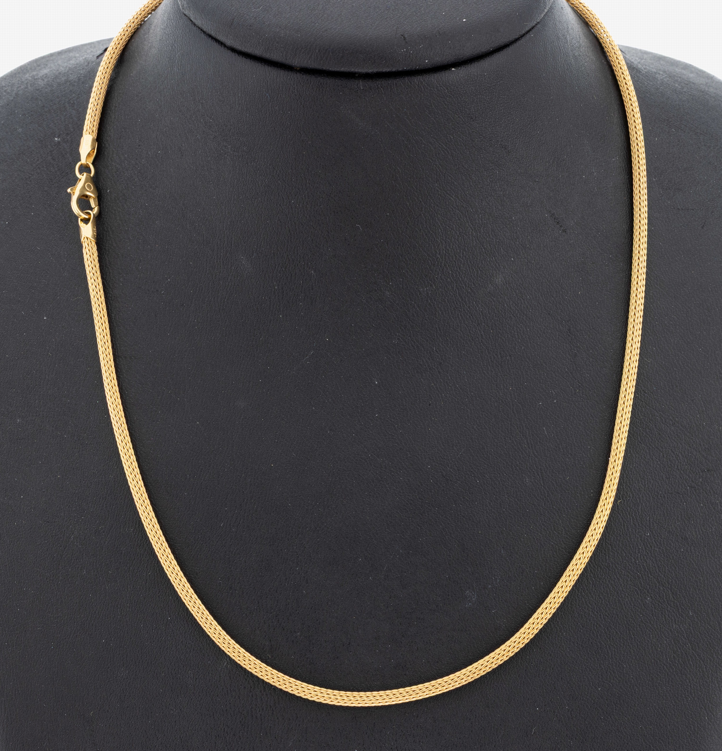Image 27096887 - 14 kt Gold Collier, GG 585/000, Karabinerschließe, L. ca. 40 cm, ca. 8.3 g