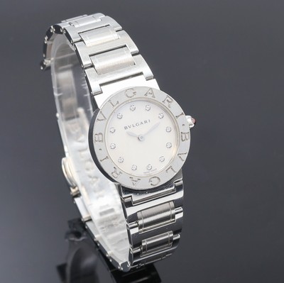 27096881b - BULGARI Damenarmbanduhr Referenz BBL26S, Schweiz um 2000, quarz, Edelstahlgeh. inkl. ...