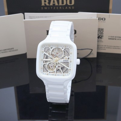 Image RADO nahezu neuwertige Armbanduhr True Square Open Heart Referenz R27073702, Automatik, ...