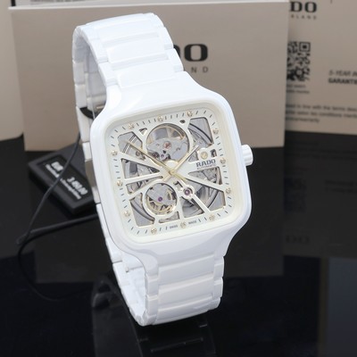27096884b - RADO nahezu neuwertige Armbanduhr True Square Open Heart Referenz R27073702, Automatik, ...