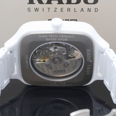 27096884e - RADO nahezu neuwertige Armbanduhr True Square Open Heart Referenz R27073702, Automatik, ...
