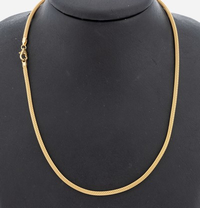 Image 14 kt Gold Collier, GG 585/000, Karabinerschließe, L. ca. 40 cm, ca. 8.3 g