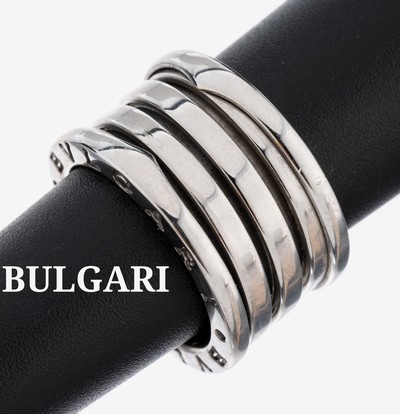 Image 18 kt Gold BULGARI Ring, WG 750/000, B-ZeroSerie, Spannfeder defekt, RW 50, ca. 10.1 g, ...