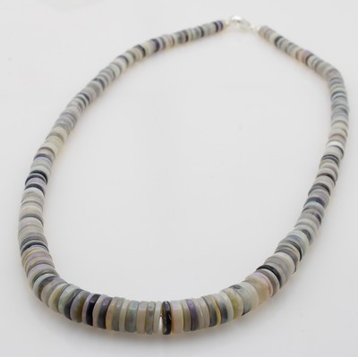 Image Opalkette, Karabinerschl. 925er Silber, dünne Rondelle in versch. Farben, Maße ca. 5- ...