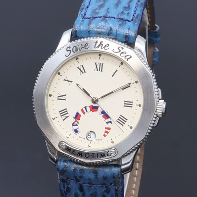 27096915a - CORUM Memotime Save the Sea Armbanduhr, Schweiz um 1990, quarz, Edelstahlgeh. inkl. ...