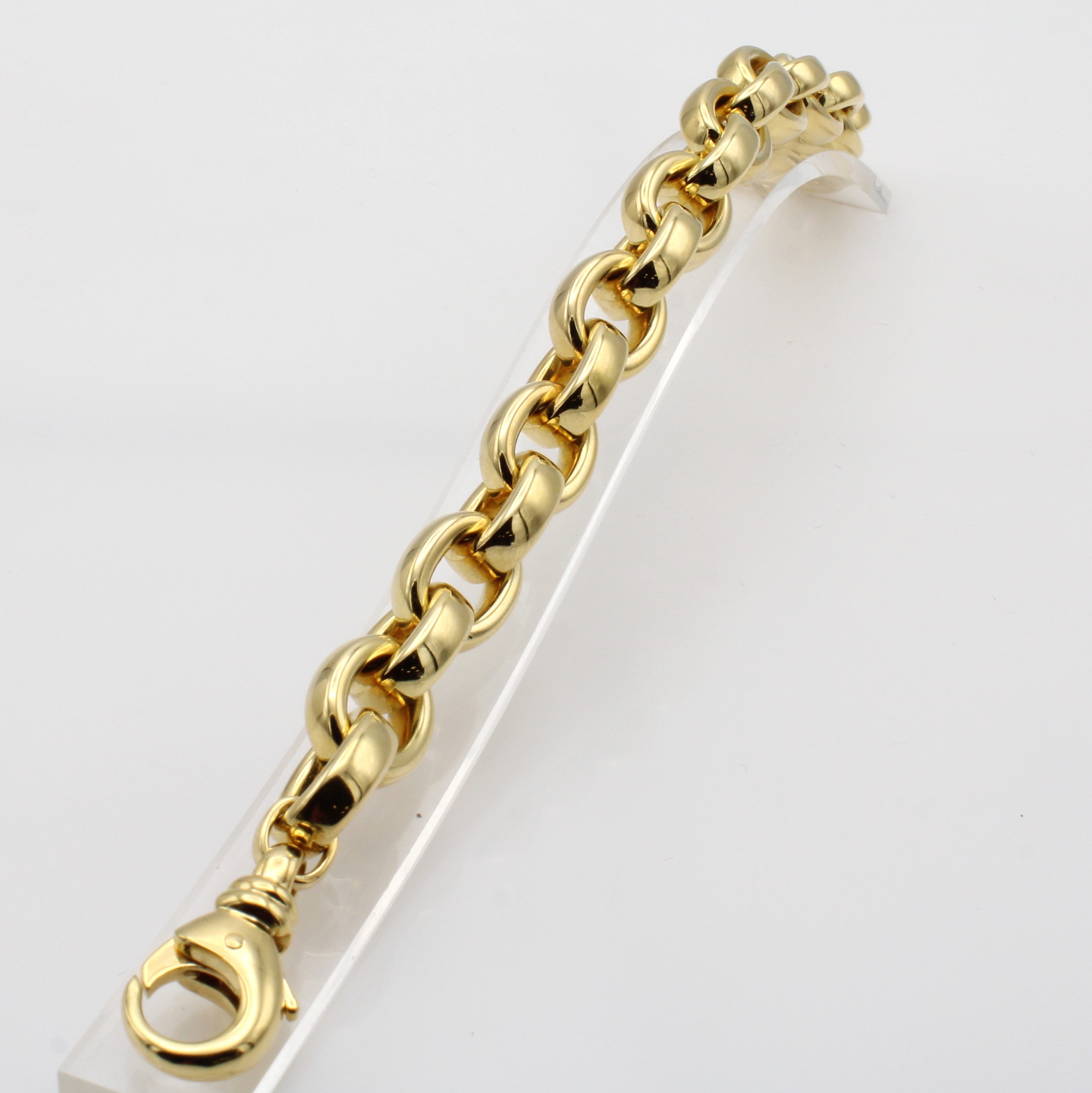 Image 27097118 - Massives Rundankerarmband, GG 750/000, Kara-binerschl., hochwertige Pforzheimer ...