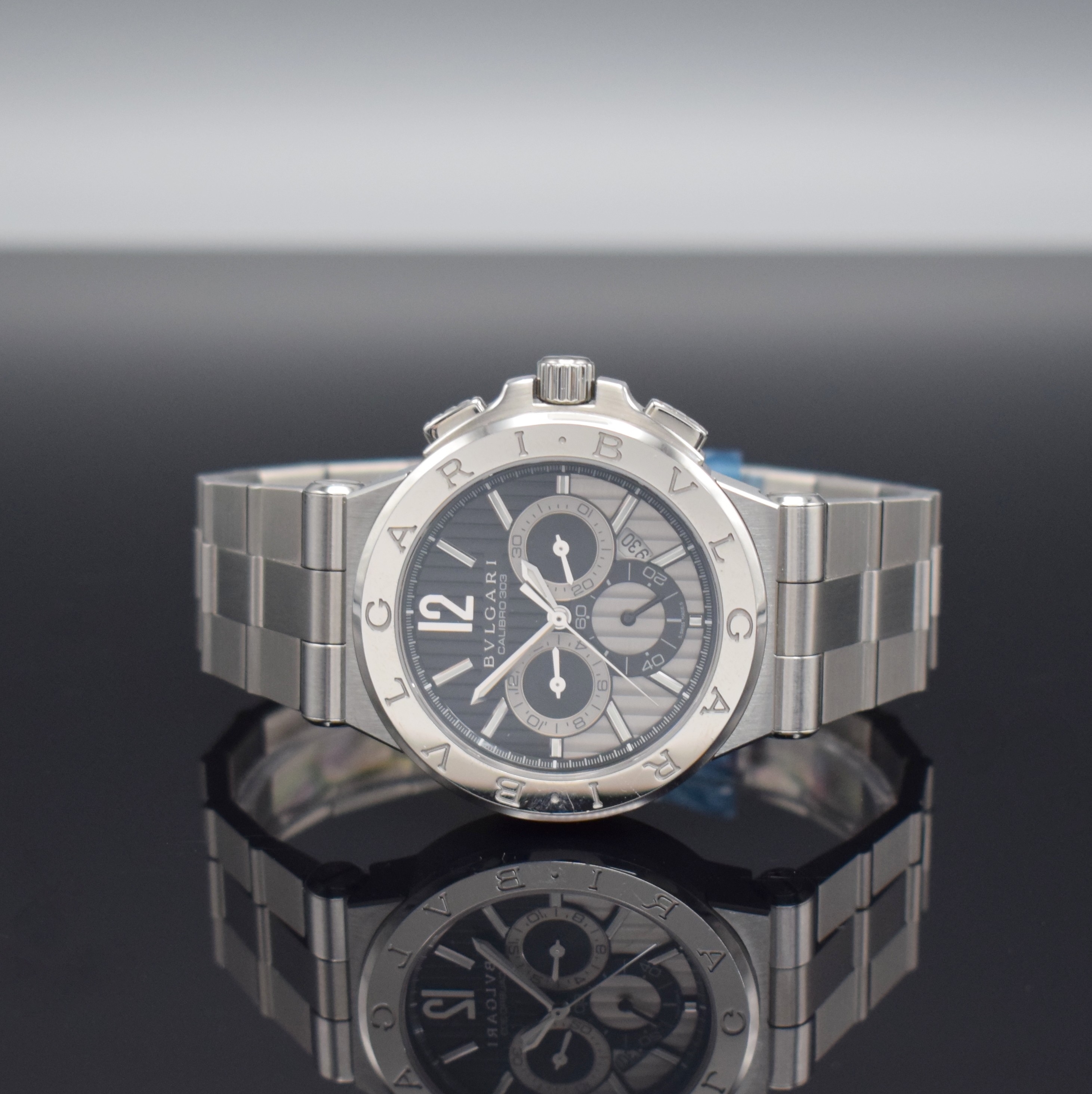 Image 27097121 - BULGARI Armbandchronograph Diagono Calibro 303 Referenz DG 42 S CH, Automatik, ...