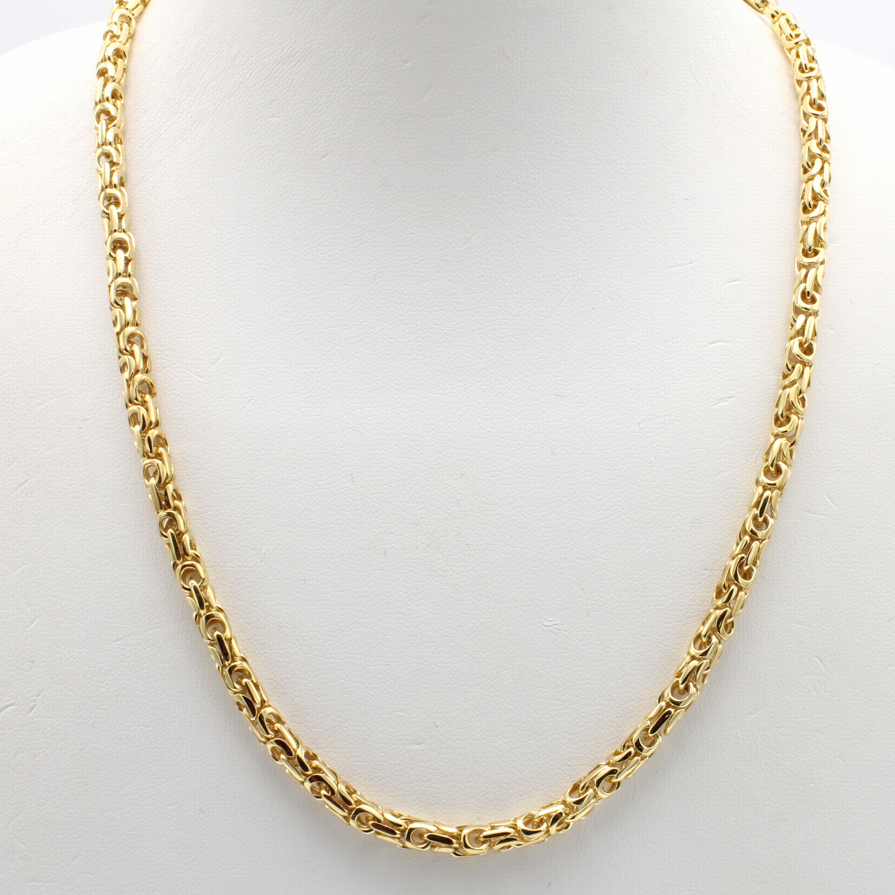 Image 27097155 - Massives Collier im modernen Königsketten- muster, GG 750/000, Karabinerschl., hoch- ...