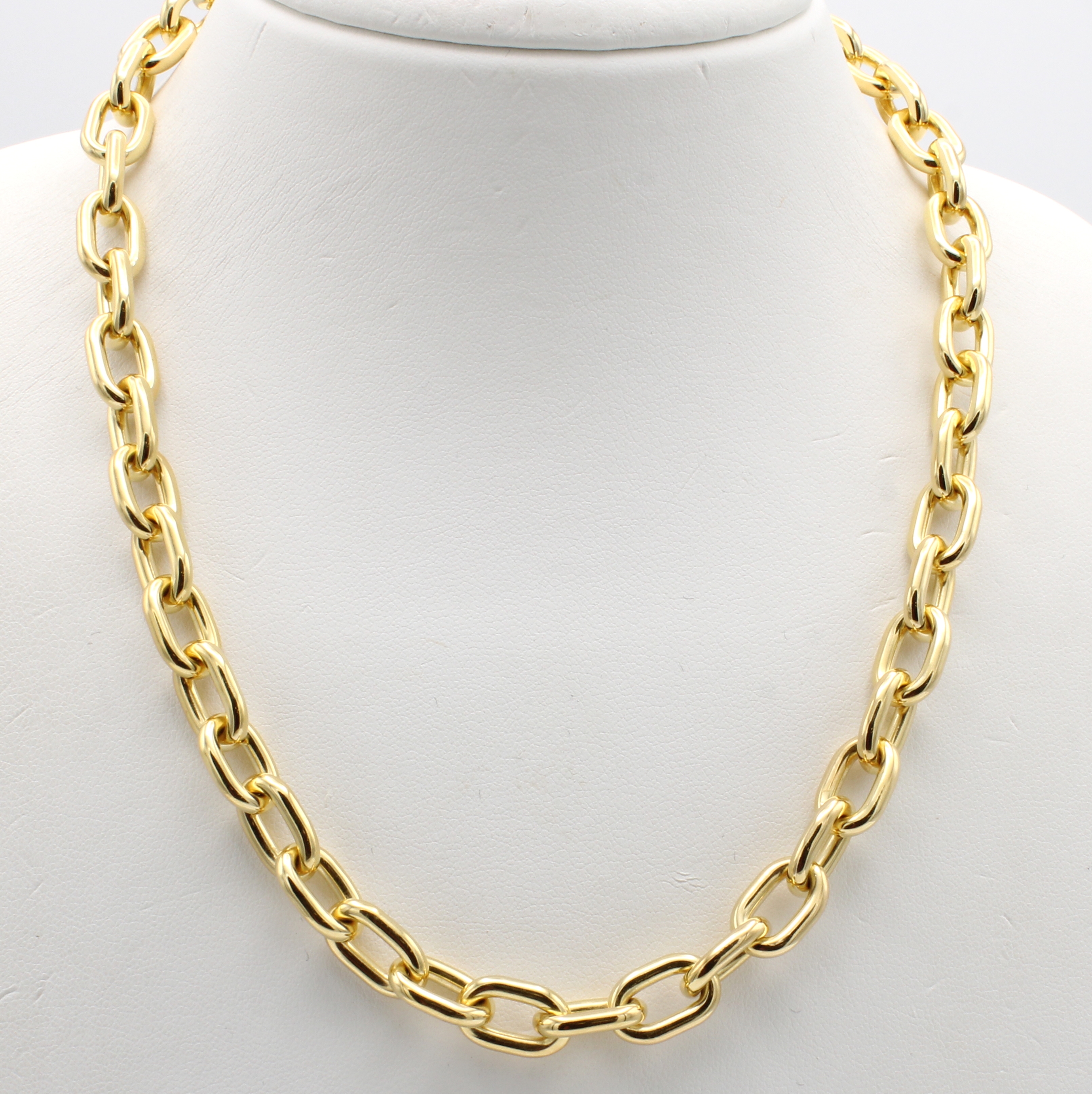 Image 27097156 - Ankercollier, GG 750/000, Karabinerschl., hochwertige Pforzheimer Goldschmiedearbeit, L. ...