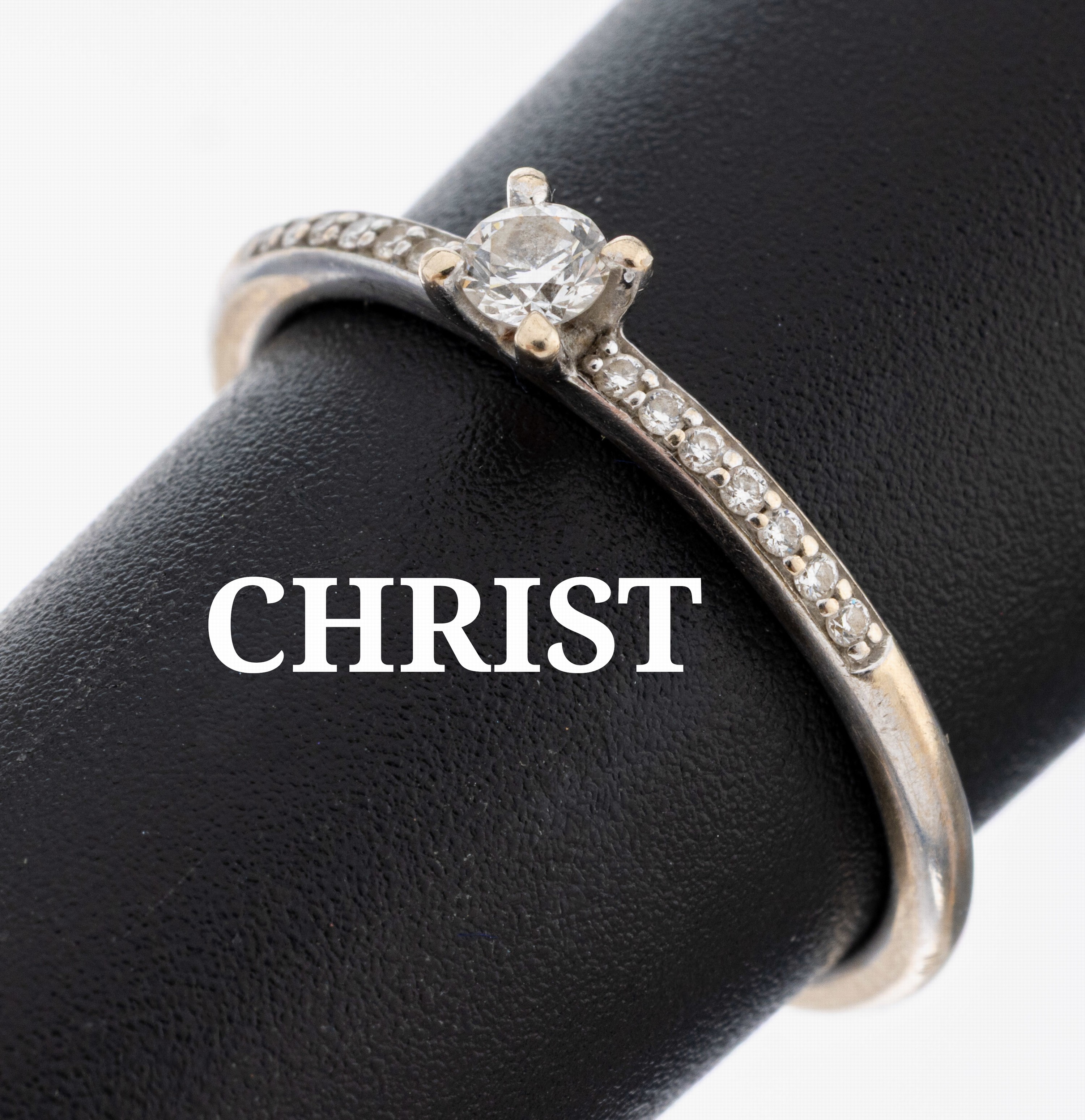 Image 27097169 - 18 kt Gold CHRIST Brillant-Ring, WG 750/000, 15 Brillanten zus. ca. 0.17 ct Weiß/si, ...