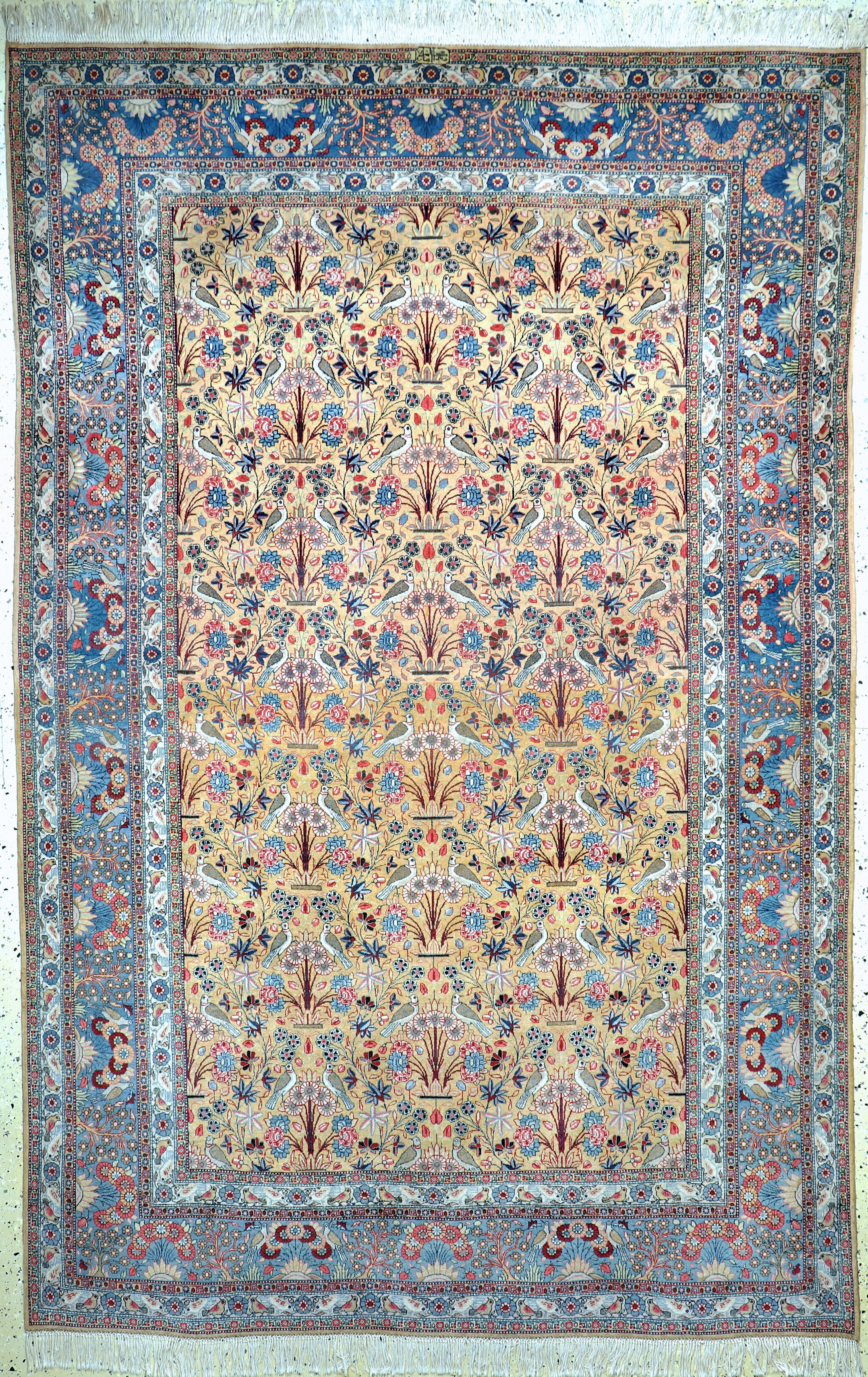 Image 27097170 - Kashan#´Dabir-Sanayeh#´, Persia, signed, early20th century, corkwool on cotton, approx. ...