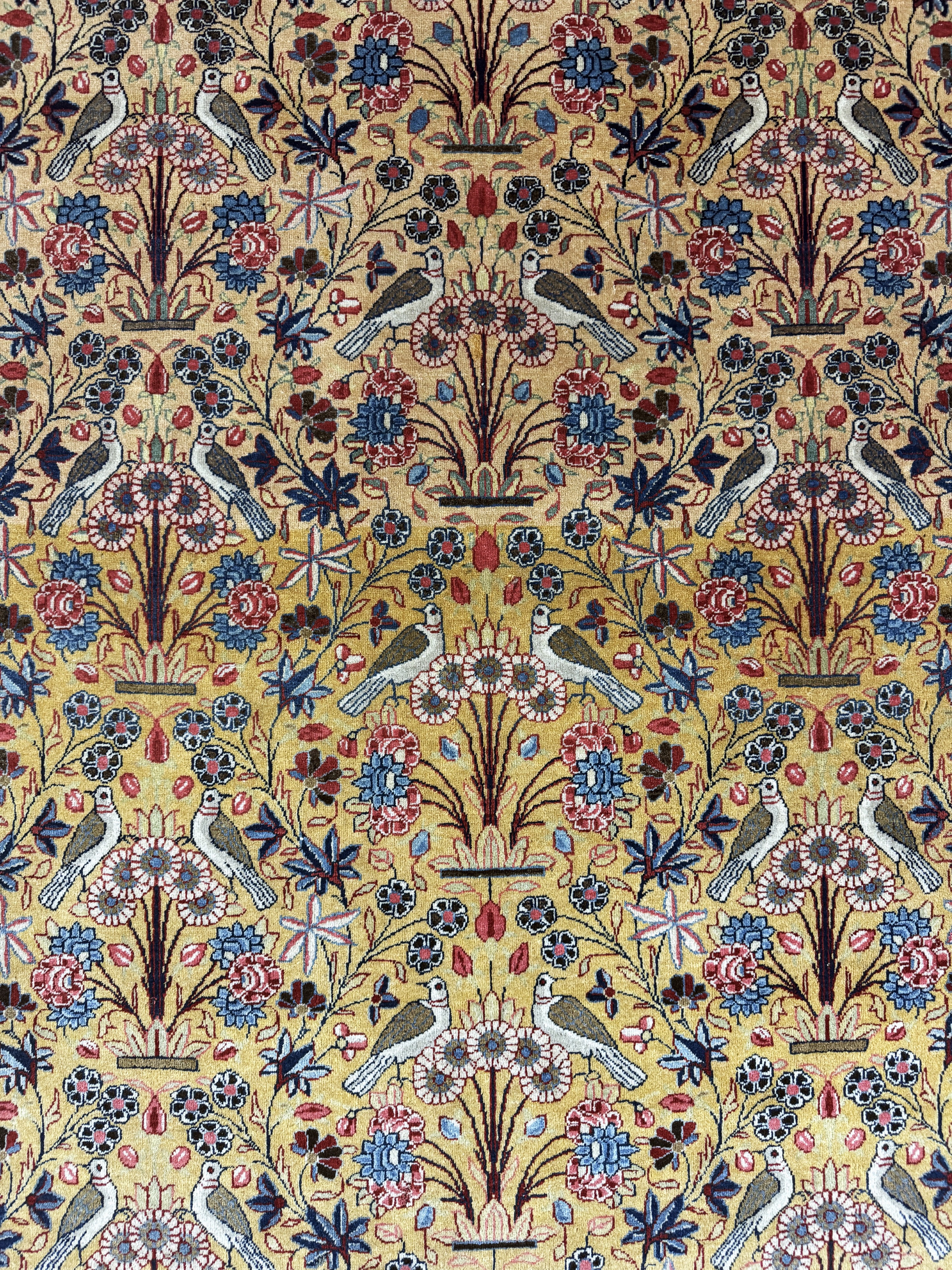 Detail f: Keschan"Dabir-Sanayeh", Persien, signiert, Anfang 20.Jhd, Korkwolle auf Baumwolle, ca. 312 x 207 cm, EHZ: 2, (Fransen erneuert)