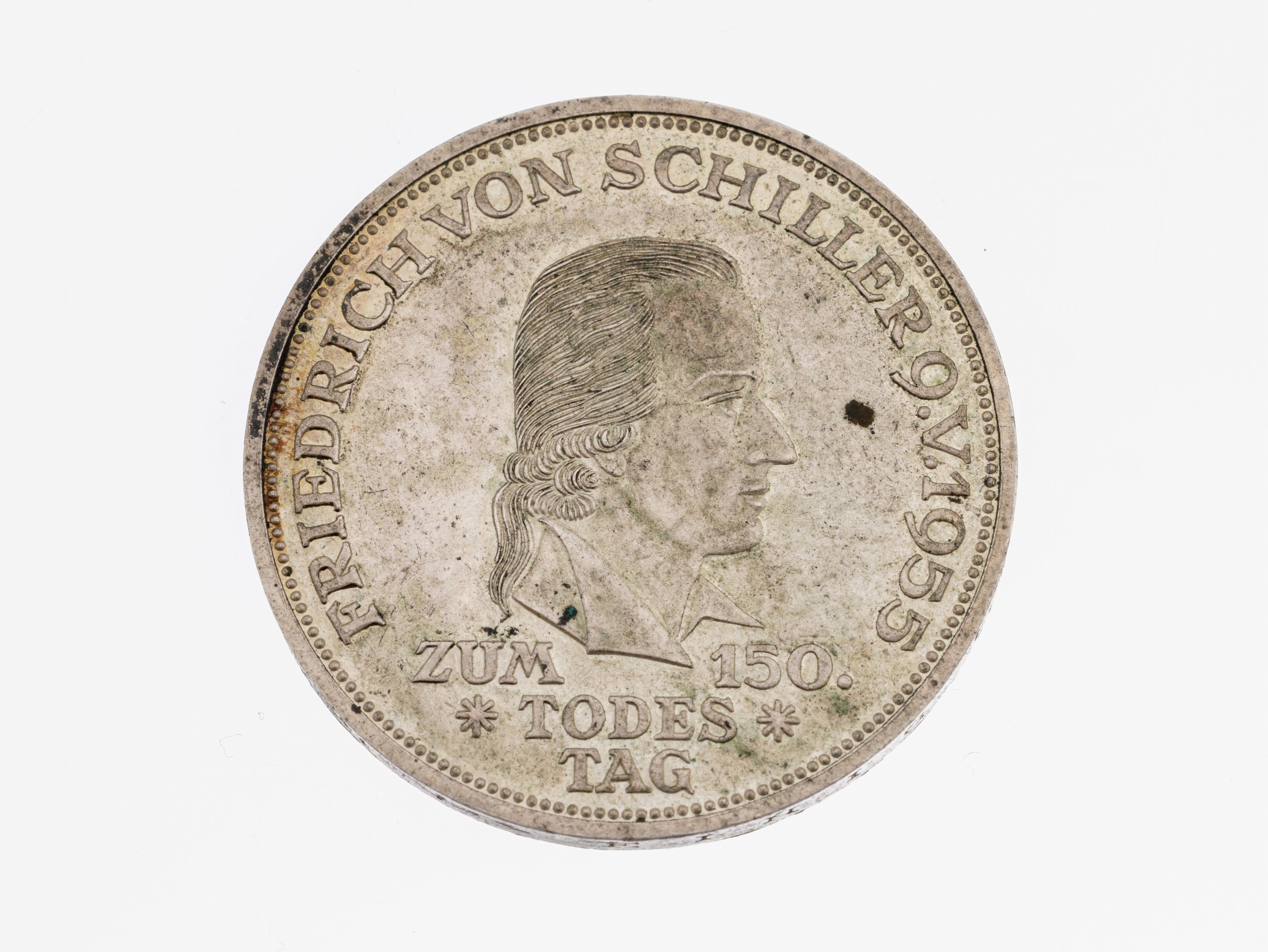 Image 27097177 - Silver coin , 5 Mark, Germany, 1955, 150. anniversary of the death Friedrich Schiller