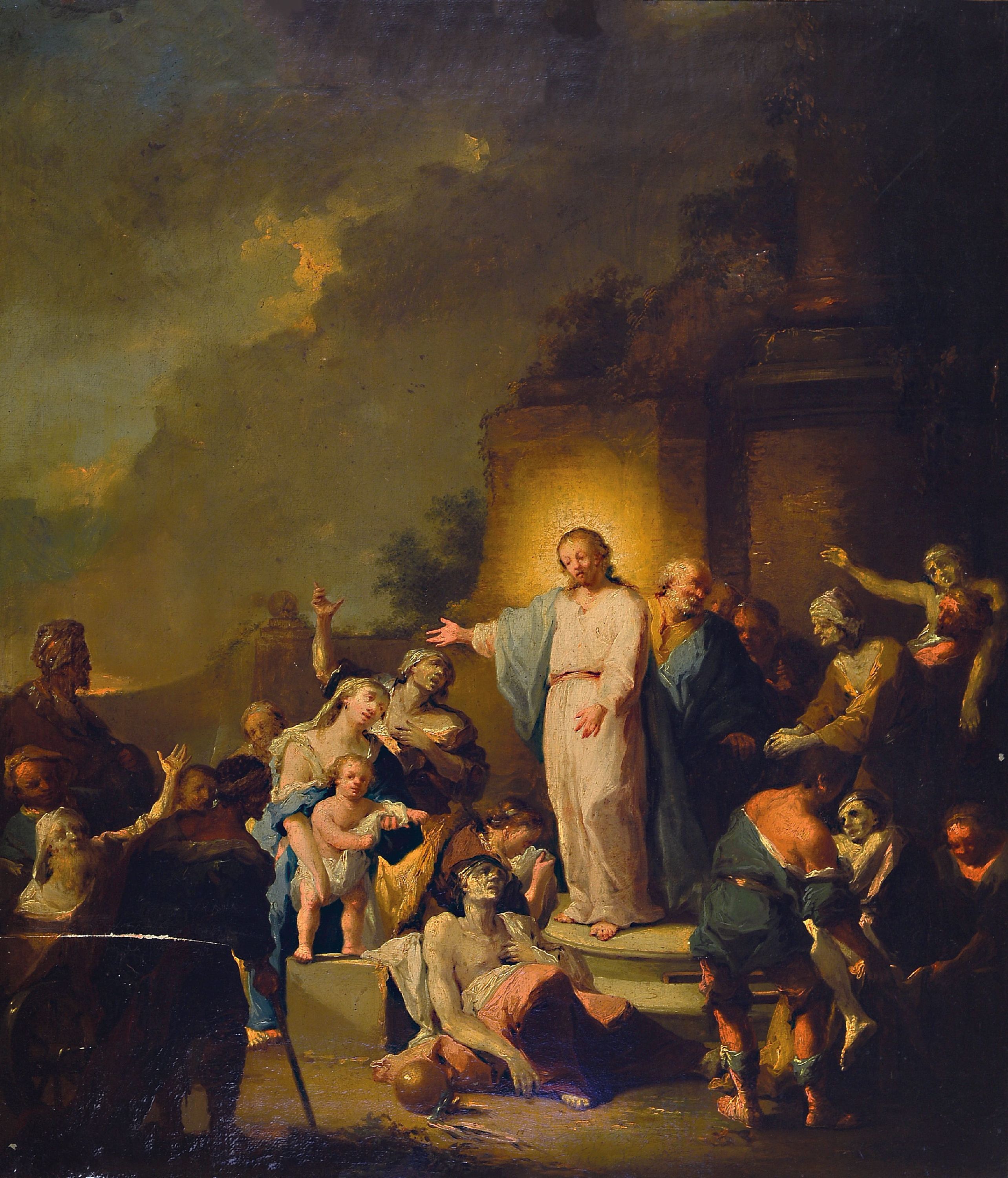 Image 27097198 - Johann Georg Trautmann, 1713 Zweibrücken-1769 Frankfurt a.M., ´Christus predigend´, ...