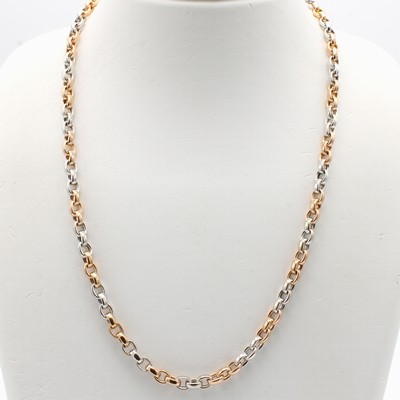 Image Rundankercollier, WG/RG 750/000, Karabiner- schl., massive Pforzheimer Arbeit, L. ca. 47 ...