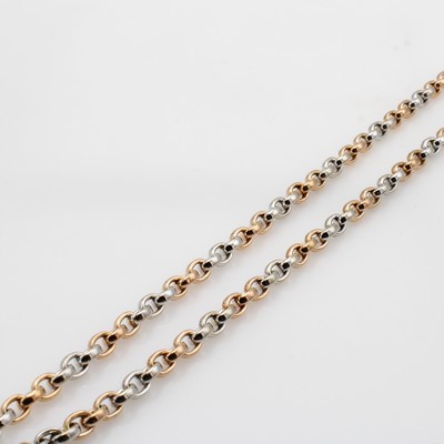 27097116a - Rundankercollier, WG/RG 750/000, Karabiner- schl., massive Pforzheimer Arbeit, L. ca. 47 ...