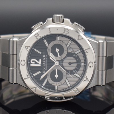 27097121a - BULGARI Armbandchronograph Diagono Calibro 303 Referenz DG 42 S CH, Automatik, ...