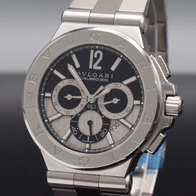 27097121c - BULGARI Armbandchronograph Diagono Calibro 303 Referenz DG 42 S CH, Automatik, ...