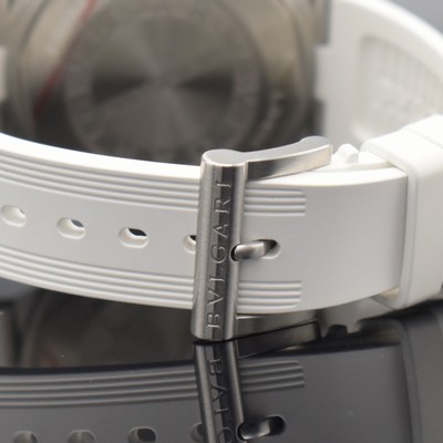 27097122f - BULGARI Diagono auf 500 Stück limitierter Armbandchronograph mit Amethysten & Diamanten ...