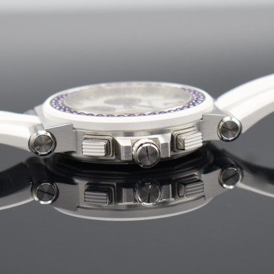 27097122g - BULGARI Diagono auf 500 Stück limitierter Armbandchronograph mit Amethysten & Diamanten ...