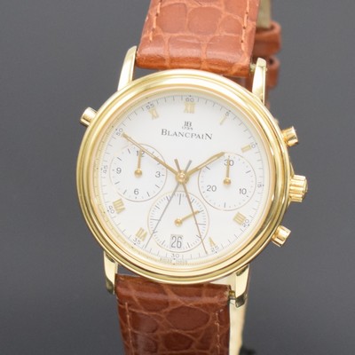 27097124a - BLANCPAIN Villeret Chronographe Rattrapante in GG 750/000, Schweiz, Automatik, Lederband ...