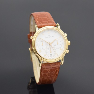27097124b - BLANCPAIN Villeret Chronographe Rattrapante in GG 750/000, Schweiz, Automatik, Lederband ...
