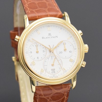 27097124c - BLANCPAIN Villeret Chronographe Rattrapante in GG 750/000, Schweiz, Automatik, Lederband ...