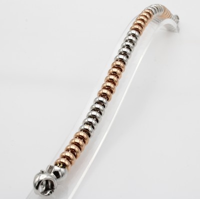Image Ausgefallenes Armband, WG/RG 750/000, scheibenförm. Glieder auf Kette aufgezogen, ...