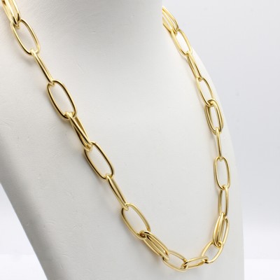 Image Collier, GG 750/000, längliche Glieder, z.T.Doppelglieder, Klappschließe, massive ...