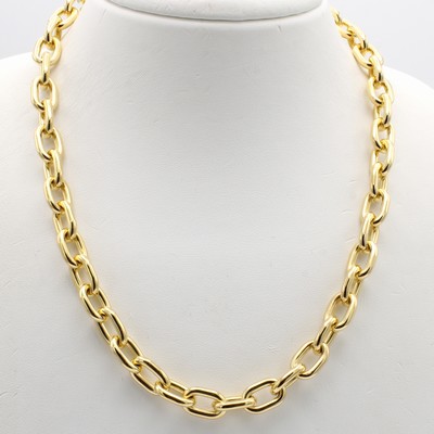 Image Ankercollier, GG 750/000, Karabinerschl., hochwertige Pforzheimer Goldschmiedearbeit, L. ...