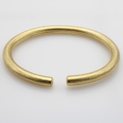 Image Gebürsteter flexibler Armreif, GG 750/000, feine Pforzheimer Goldschmiedearbeit