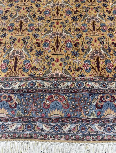 27097170b - Kashan#´Dabir-Sanayeh#´, Persia, signed, early20th century, corkwool on cotton, approx. ...