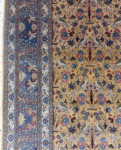 27097170d - Kashan#´Dabir-Sanayeh#´, Persia, signed, early20th century, corkwool on cotton, approx. ...